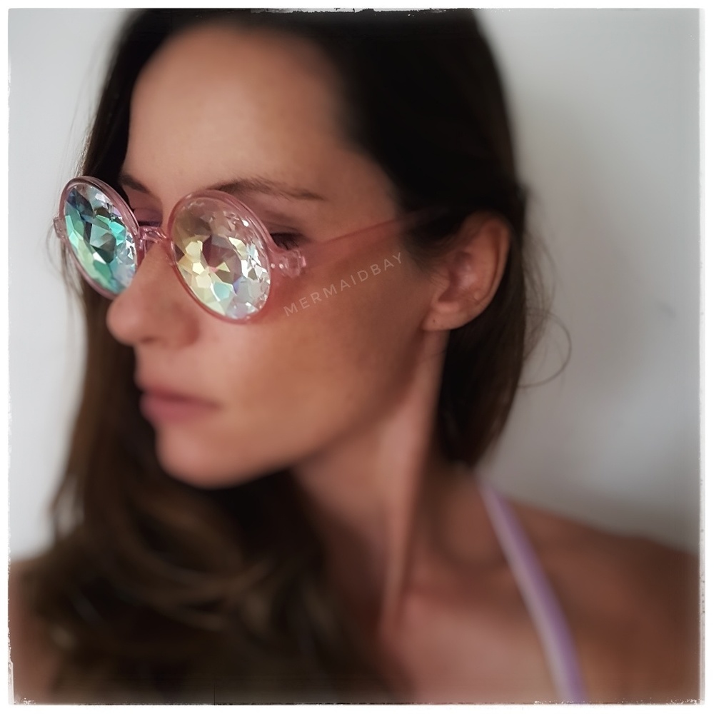 Pink Prism Kalaidoscope Glasses, Festival, Fun - Picture 5 of 8
